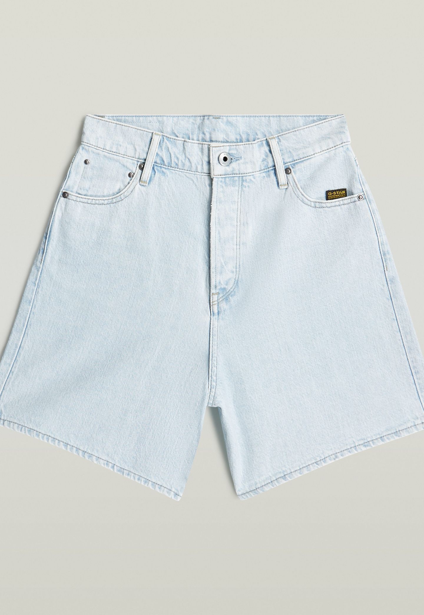 Light Gray ג'ינס קצר לנשים Jett High Clean Edge - Regular Fit G STAR