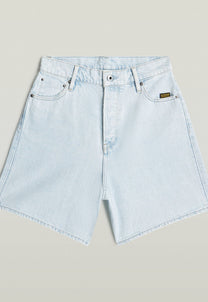 Light Gray ג'ינס קצר לנשים Jett High Clean Edge - Regular Fit G STAR