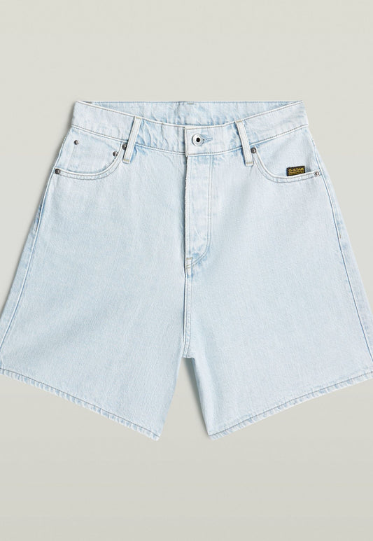Light Gray ג'ינס קצר לנשים Jett High Clean Edge - Regular Fit G STAR