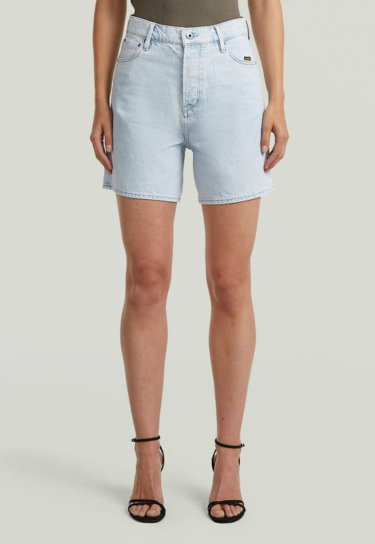 Light Gray ג'ינס קצר לנשים Jett High Clean Edge - Regular Fit G STAR
