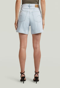 Light Gray ג'ינס קצר לנשים Jett High Clean Edge - Regular Fit G STAR