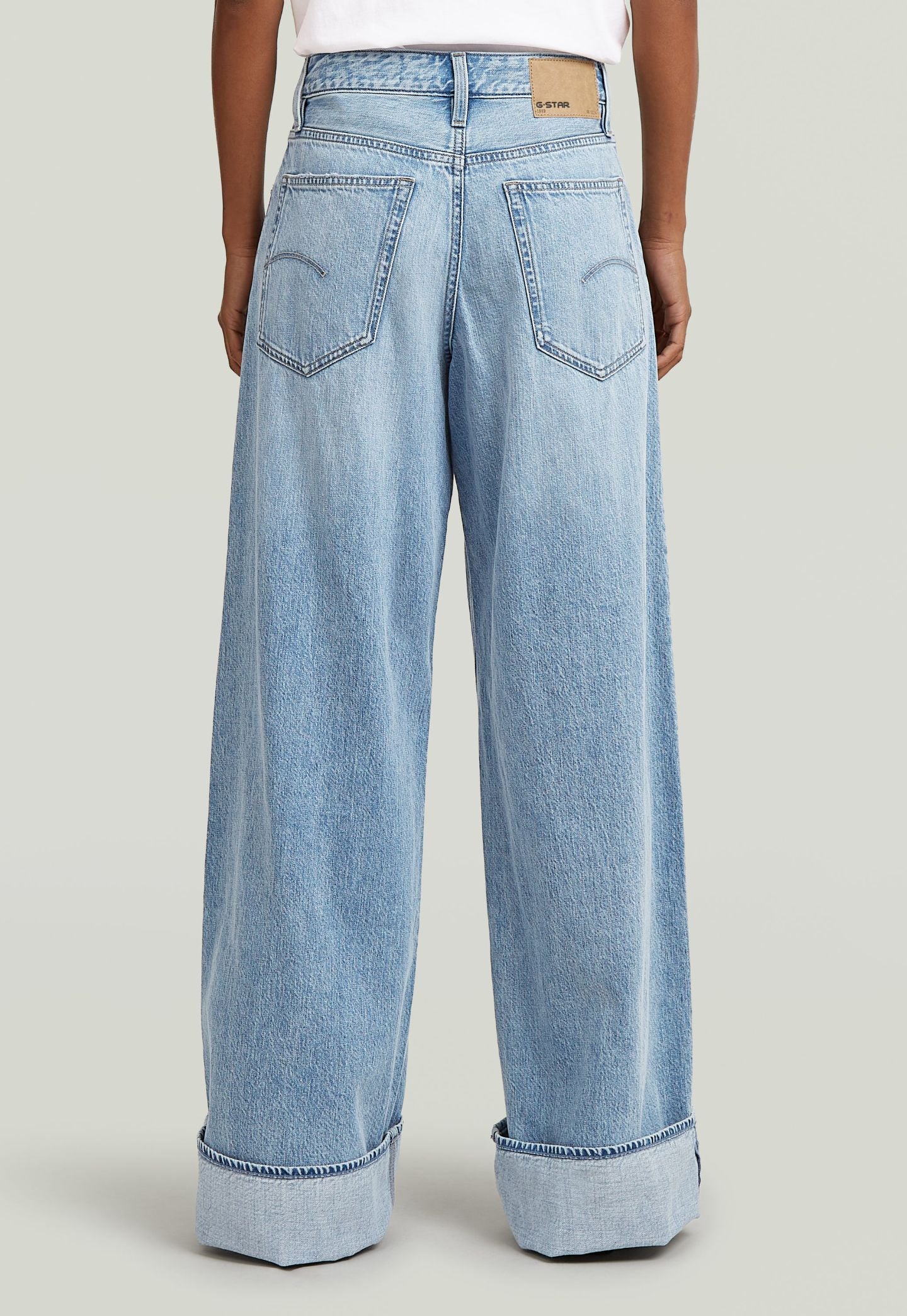 Light Gray ג'ינס ארוך לנשים Roxx Wide - Loose Fit G STAR