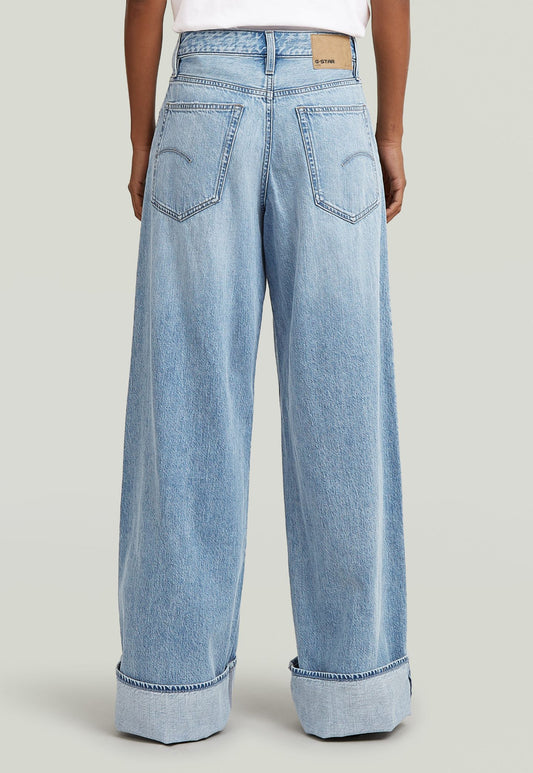 Light Gray ג'ינס ארוך לנשים Roxx Wide - Loose Fit G STAR