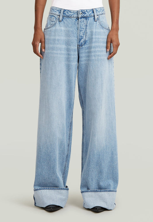 Light Gray ג'ינס ארוך לנשים Roxx Wide - Loose Fit G STAR