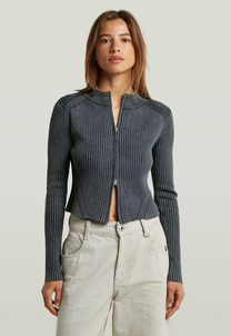 Light Gray קרדיגן לנשים Slim Knit G STAR