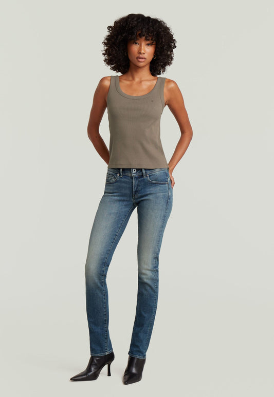 Light Gray גופיה לנשים Slim Rib G STAR