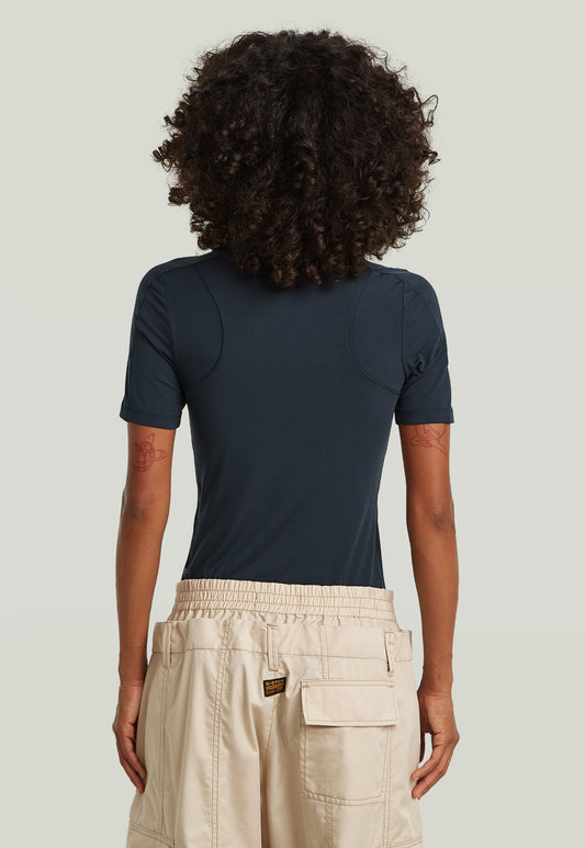 Dark Slate Gray בגד גוף קצר לנשים 2nd Skin G STAR