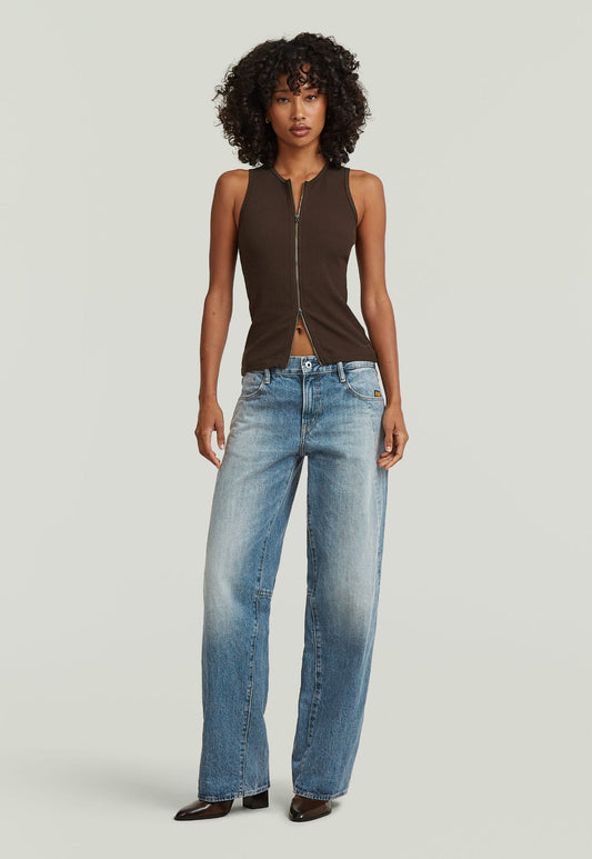 Light Gray גופיה מתכווננת לנשים 2 Way Slim G STAR