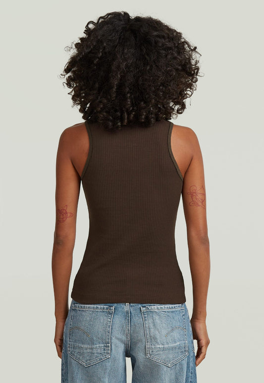 Dark Slate Gray גופיה מתכווננת לנשים 2 Way Slim G STAR