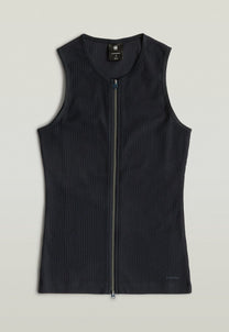 Dark Slate Gray גופיית ריב לנשים 2 Way Slim Rib Tank G STAR