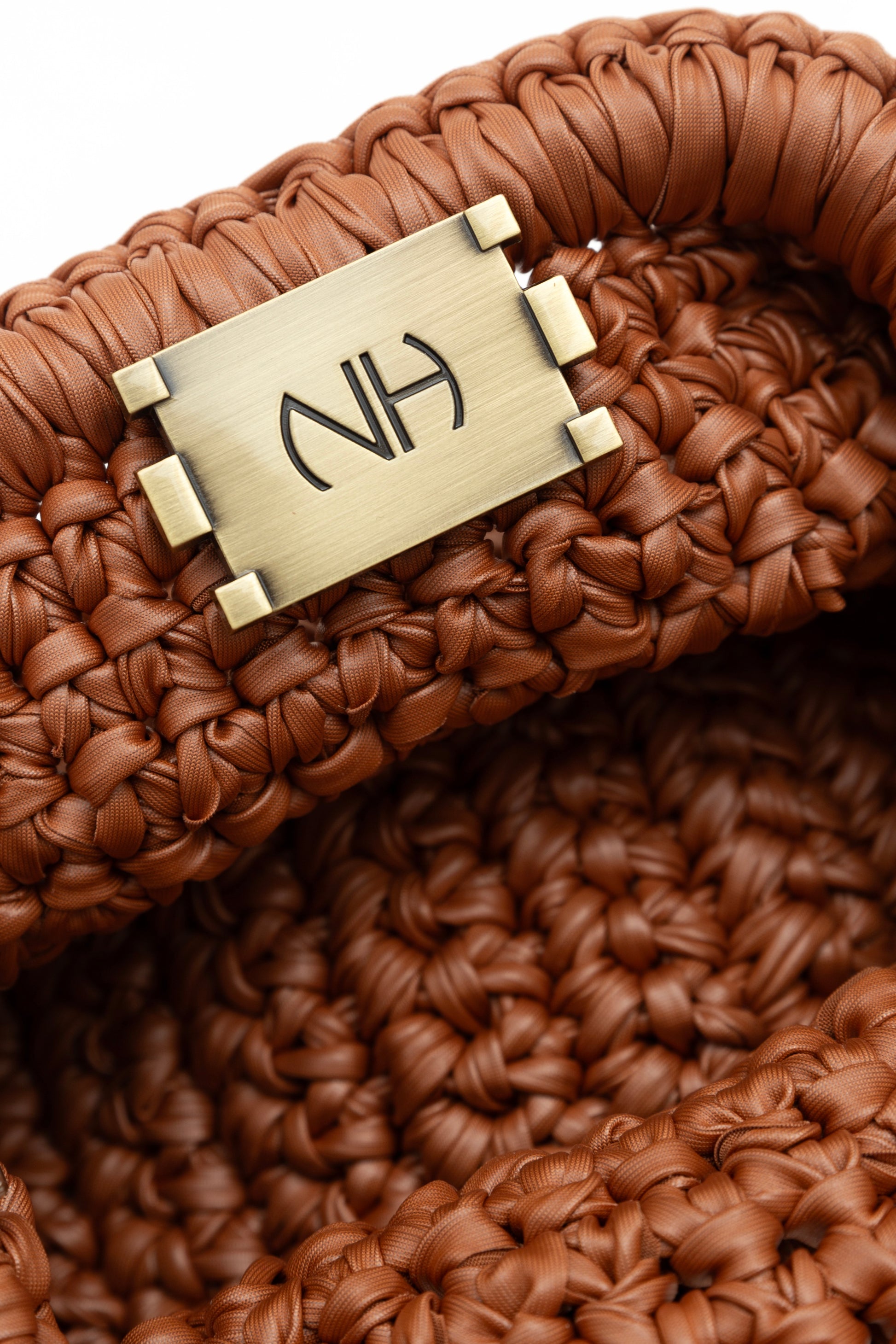 Saddle Brown קלאץ' סרוג Cherry NOAM HAZAN