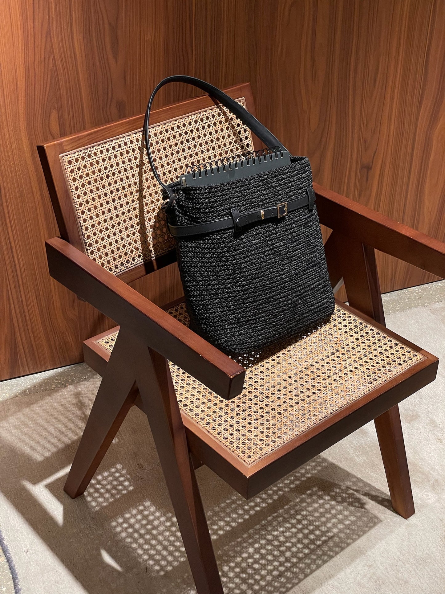 Dark Olive Green תיק צד סרוג Elle NOAM HAZAN