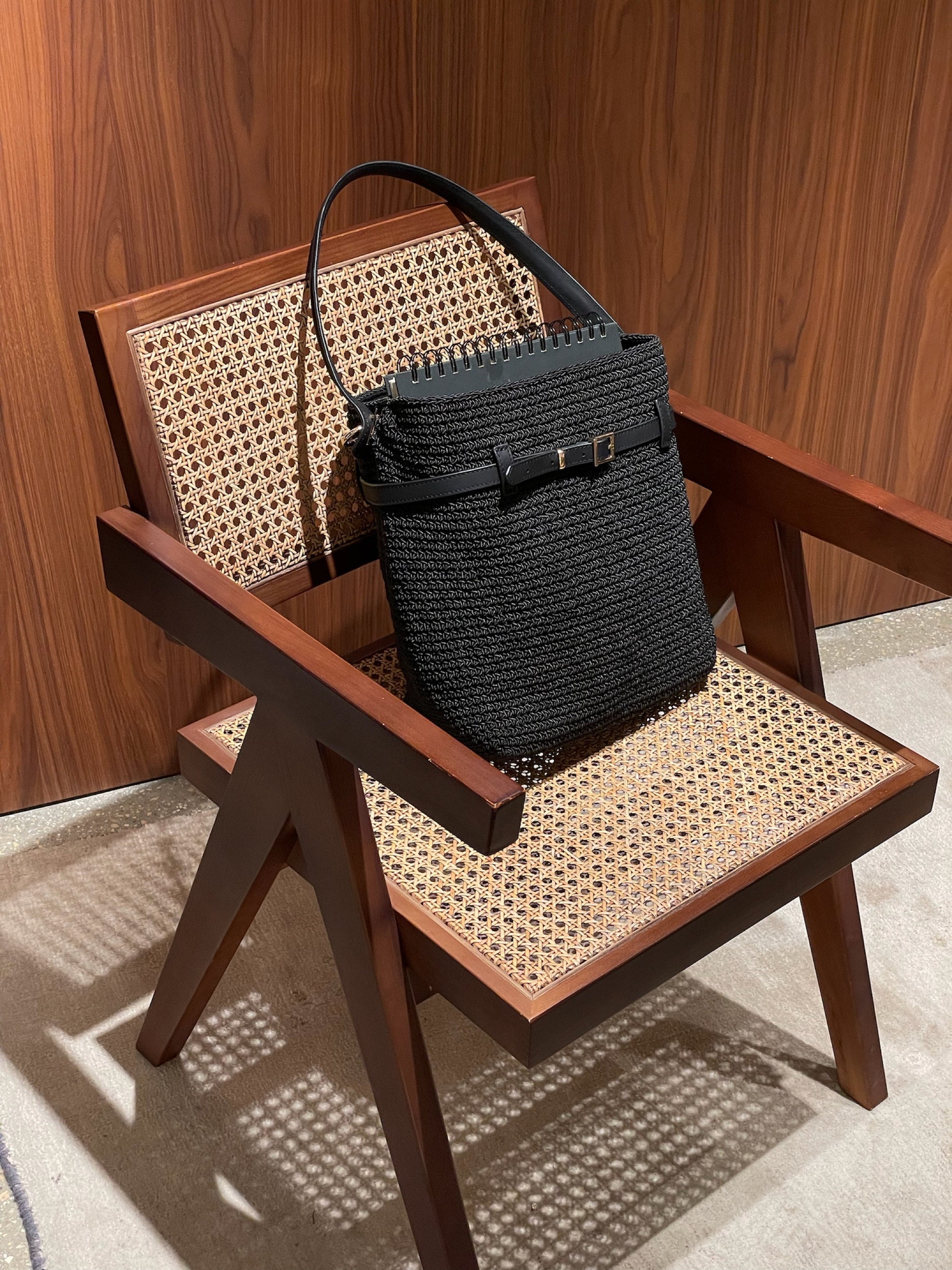 Dark Olive Green תיק צד סרוג Elle NOAM HAZAN