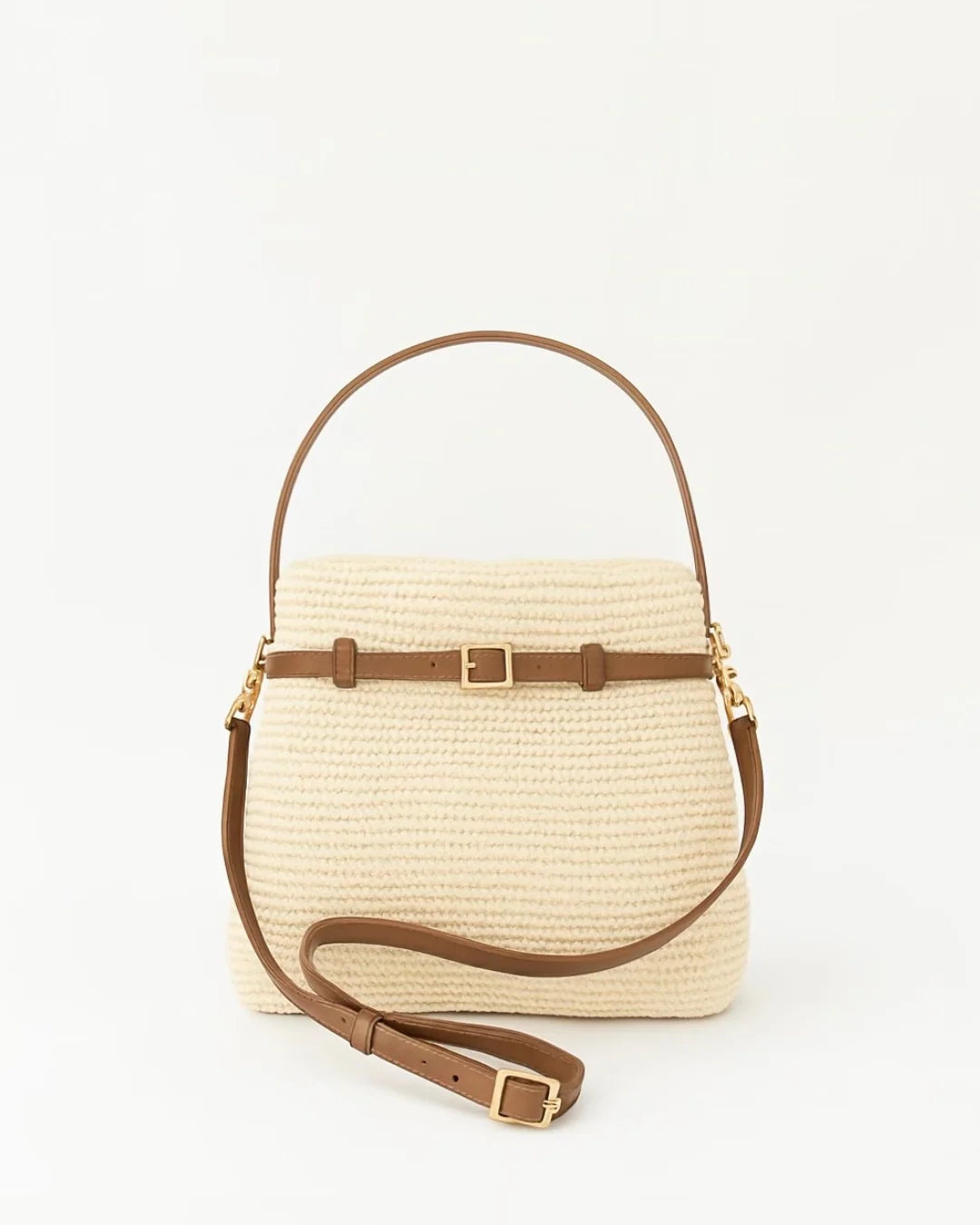 Beige תיק צד סרוג Elle NOAM HAZAN