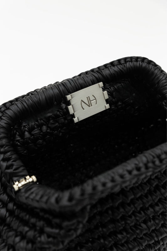 Black קלאץ' סרוג Large Cherry NOAM HAZAN