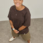 Gray THE KIND T-SHIRT טי שירט קצרה EMILY