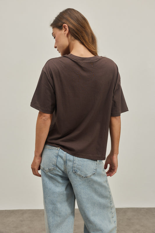 Gray THE KIND T-SHIRT טי שירט קצרה EMILY