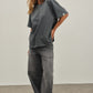 Gray THE STREGNTH T-SHIRT טי שירט קצרה EMILY