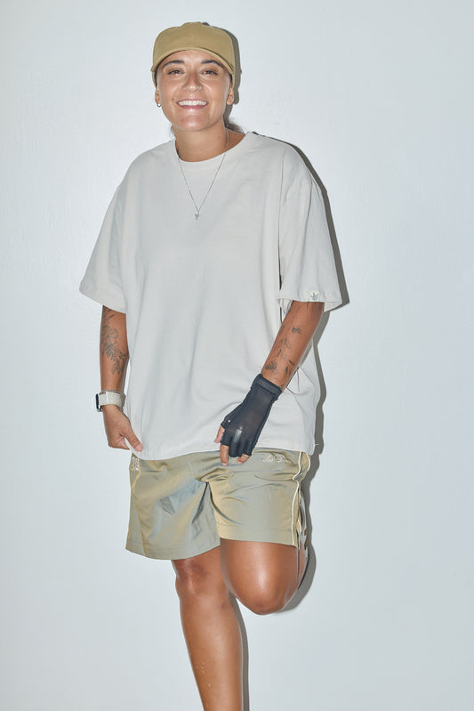 Light Gray THE STREGNTH T-SHIRT טי שירט קצרה EMILY