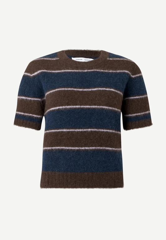 White Smoke טופ סריג קצר לנשים Sajeanne SAMSOE SAMSOE