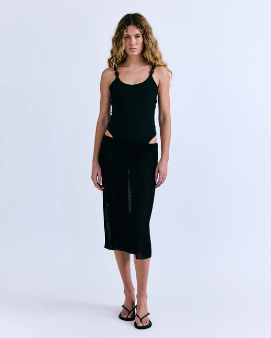 Black חצאית מידי שקפקפה לנשים Freddy LOVE STORIES