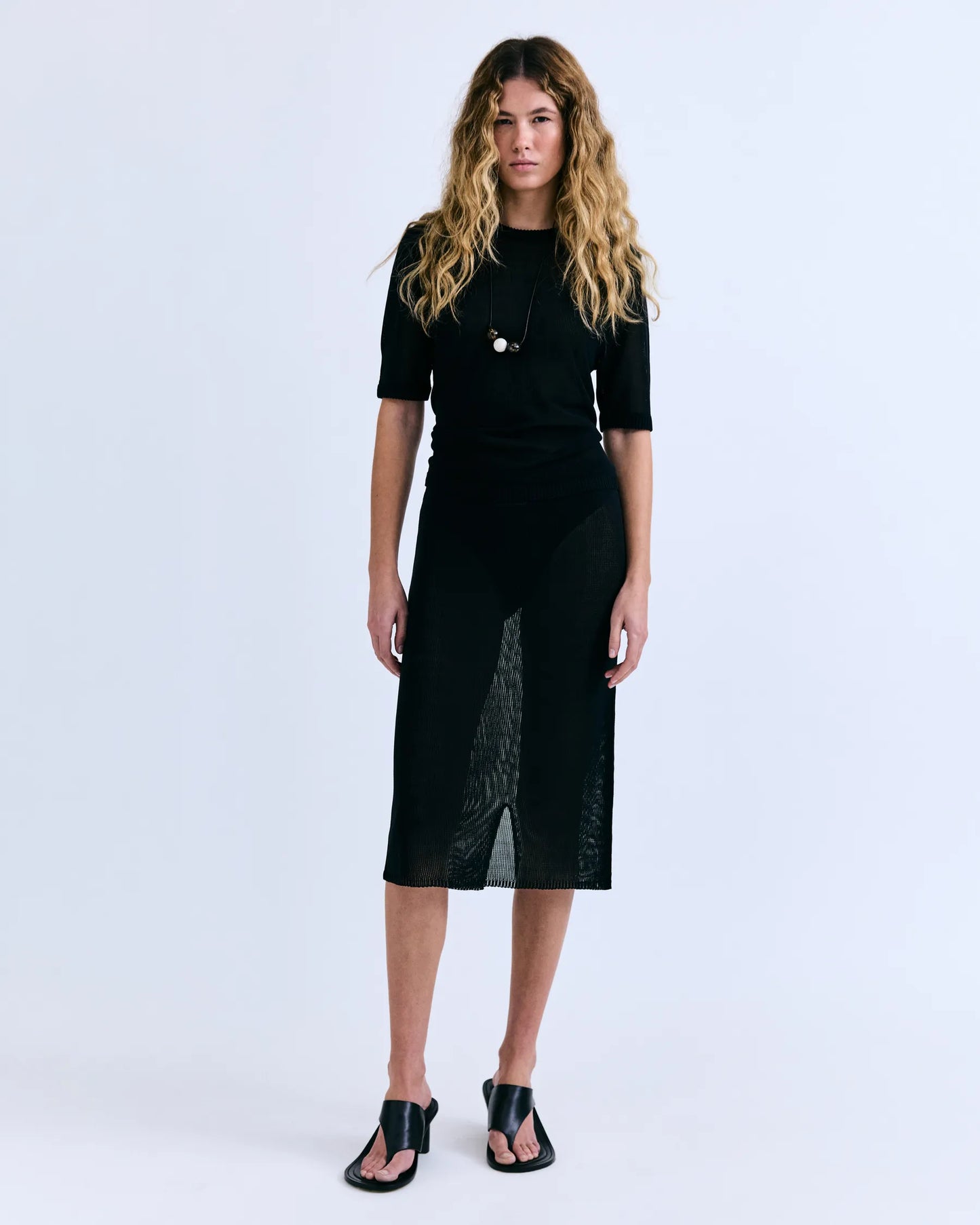 Black חצאית מידי שקפקפה לנשים Freddy LOVE STORIES