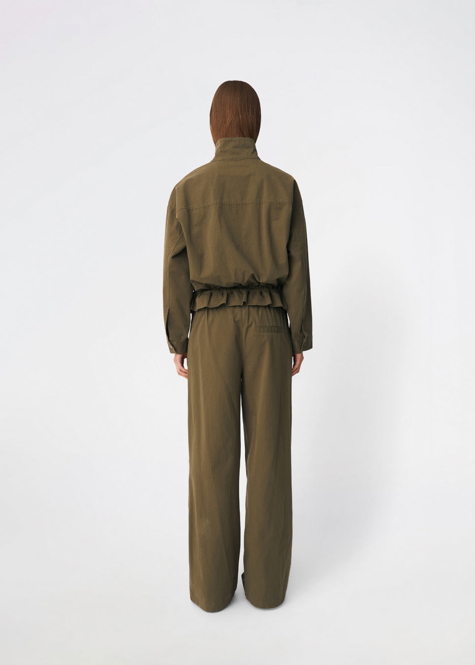 Dark Olive Green מכנסיים ארוכים לנשים Urania MODSTROM