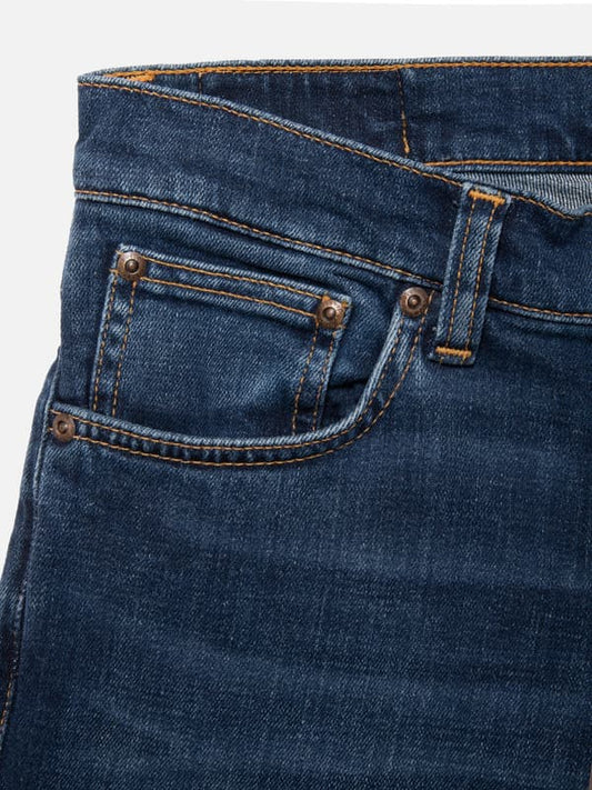 Dark Slate Gray ג'ינס ארוך לגברים Grim Tim - Slim Fit NUDIE