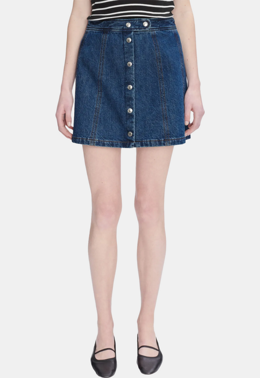 Beige חצאית מיני ג'ינס לנשים Poppy A.P.C