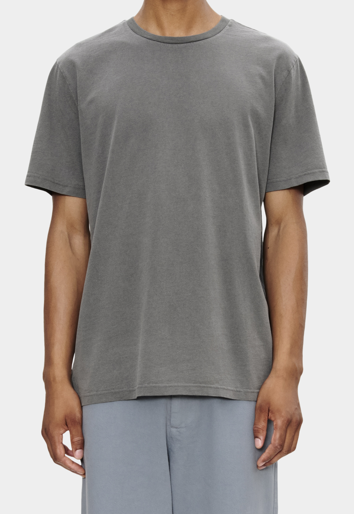 Dim Gray טי שירט קצרה לגברים / נשים Manche Courte A.P.C