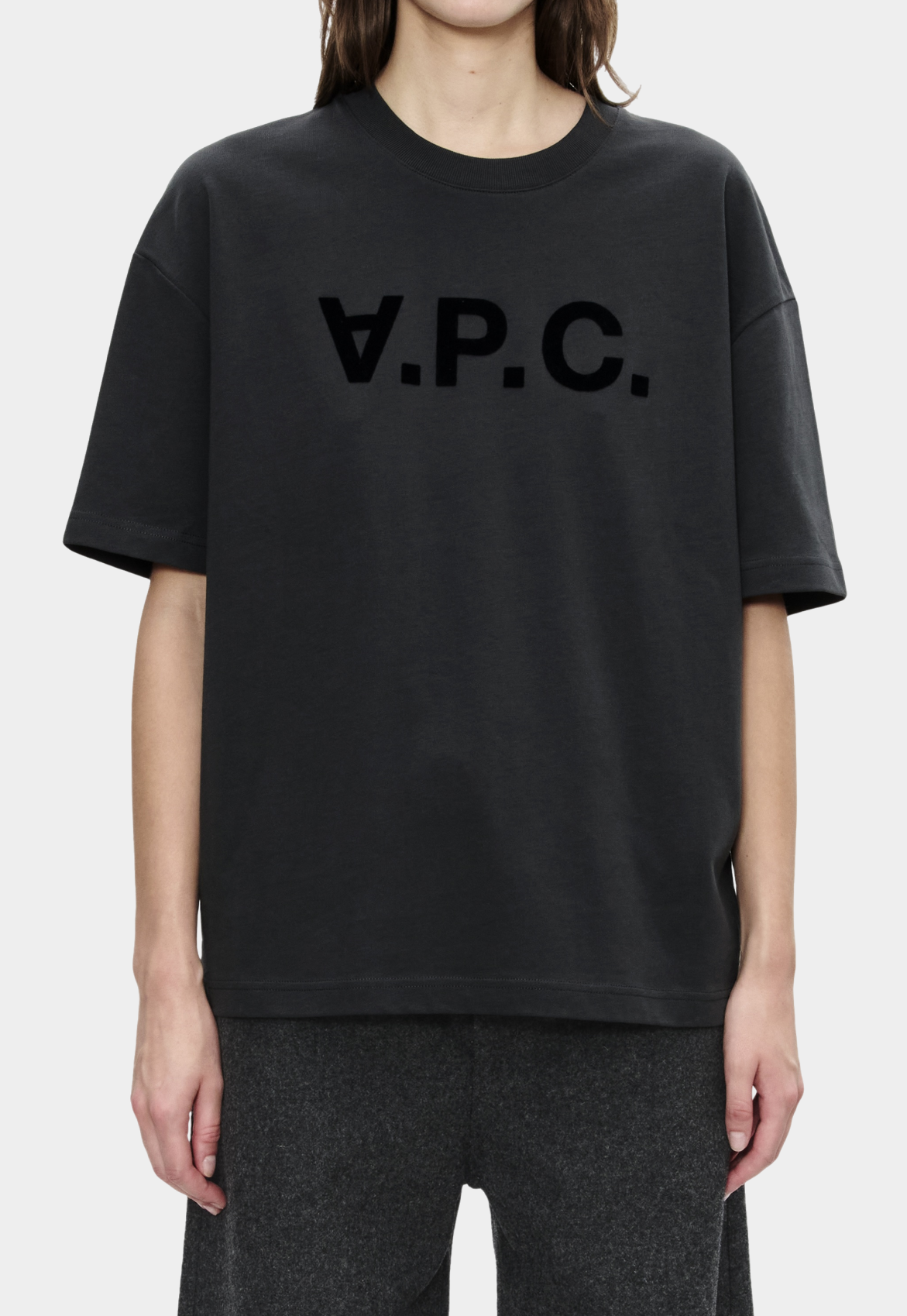 Dark Slate Gray טי שירט קצרה לגברים / נשים Manches Courtes A.P.C