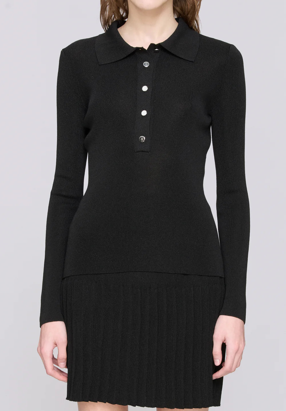 Light Gray חולצת פולו ארוכה לנשים Mila A.P.C