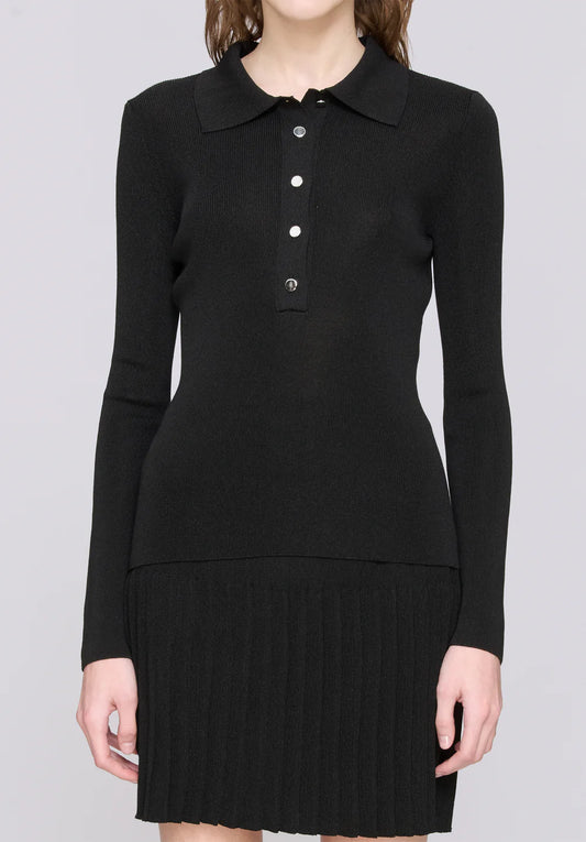 Light Gray חולצת פולו ארוכה לנשים Mila A.P.C