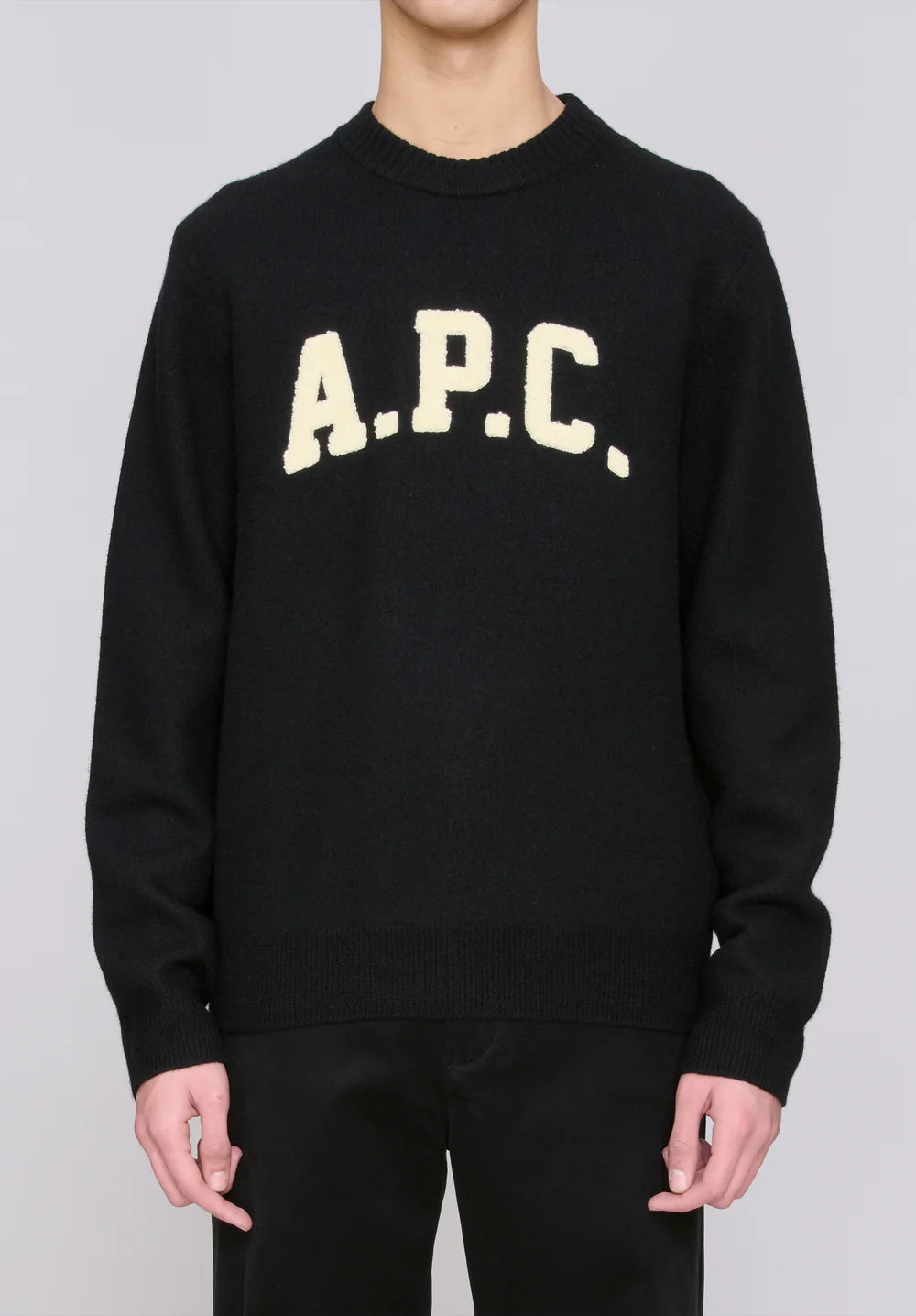 Black סוודר צמר לגברים Jay A.P.C