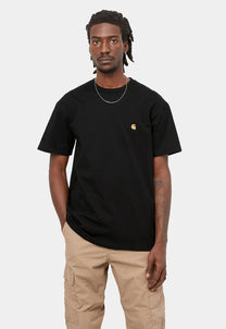 Black טי שירט קצרה לגברים Chase CARHARTT WIP
