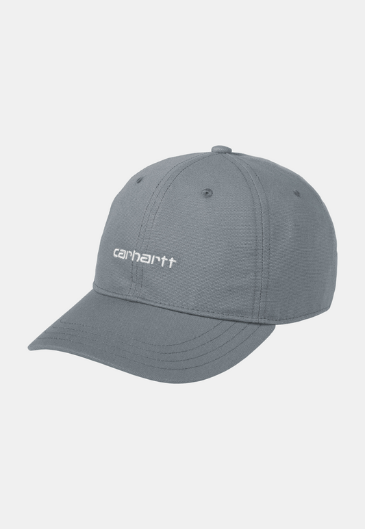 Dim Gray כובע מצחיה Canvas Script CARHARTT WIP