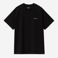 Black טי שירט קצרה לגברים Script Embroidery CARHARTT WIP