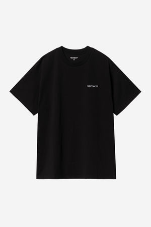 Black טי שירט קצרה לגברים Script Embroidery CARHARTT WIP