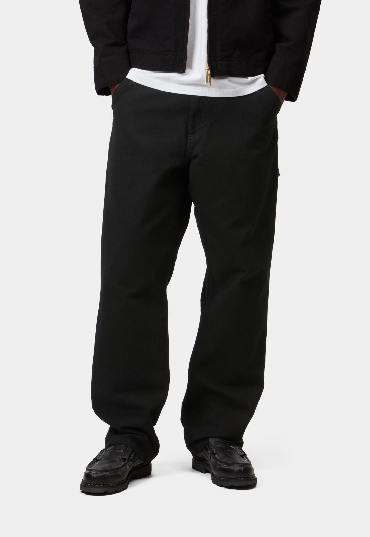 Black מכנסיים ארוכים לגברים Single Knee Pant CARHARTT WIP