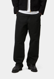 Black מכנסיים ארוכים לגברים Single Knee Pant CARHARTT WIP
