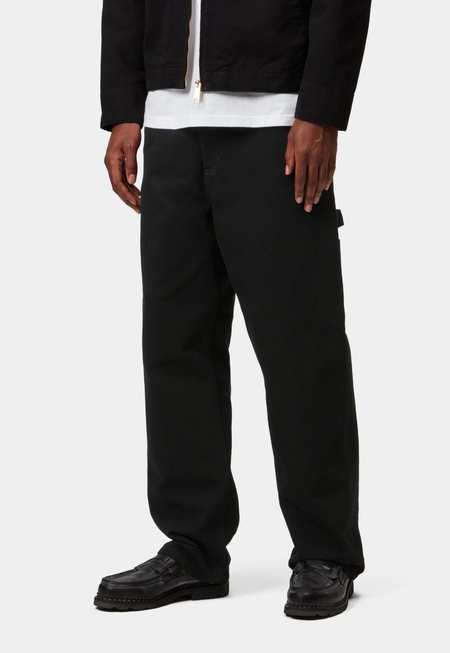 Black מכנסיים ארוכים לגברים Single Knee Pant CARHARTT WIP