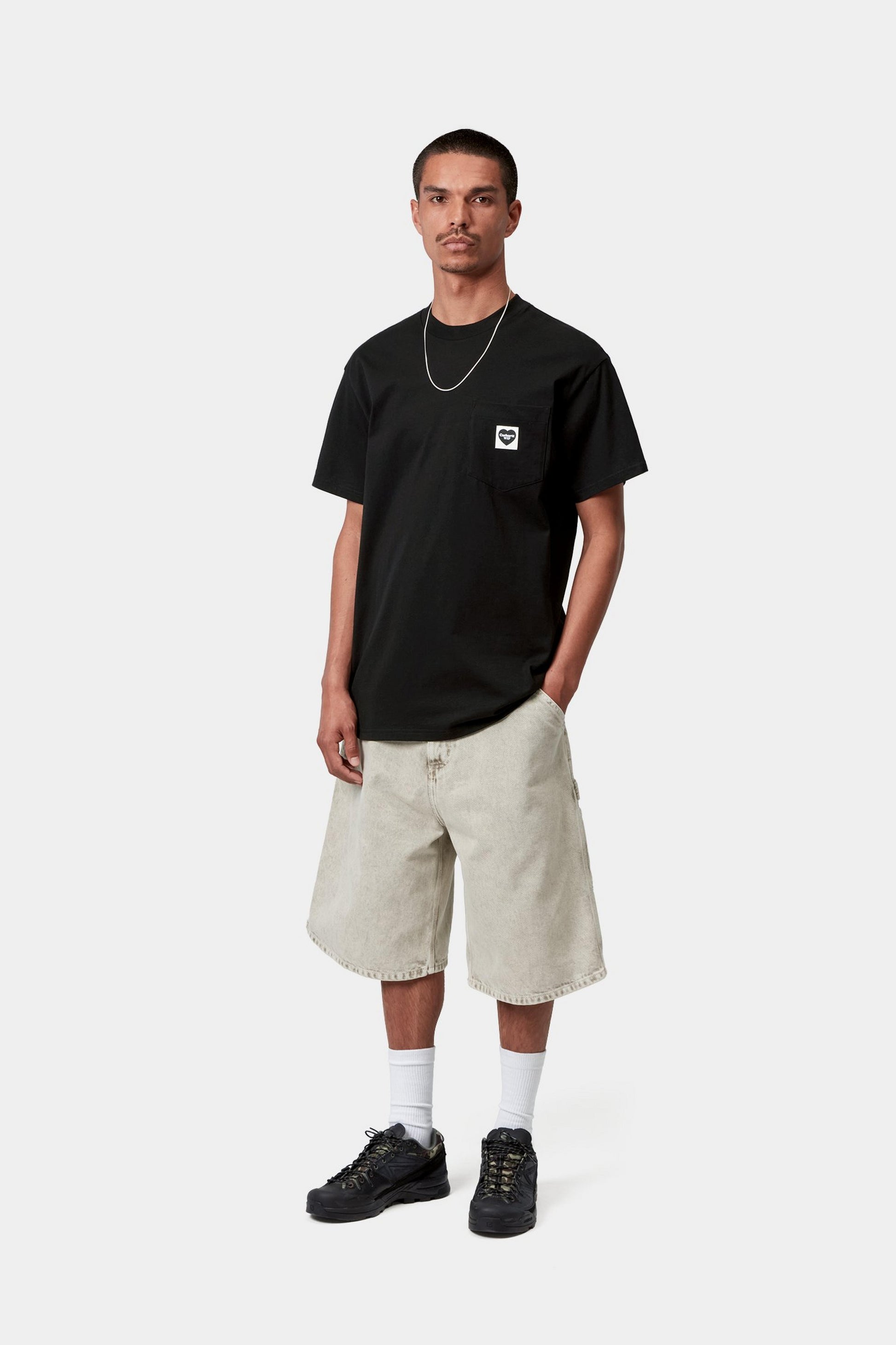Lavender טי שירט קצרה לגברים Pocket Heart CARHARTT WIP