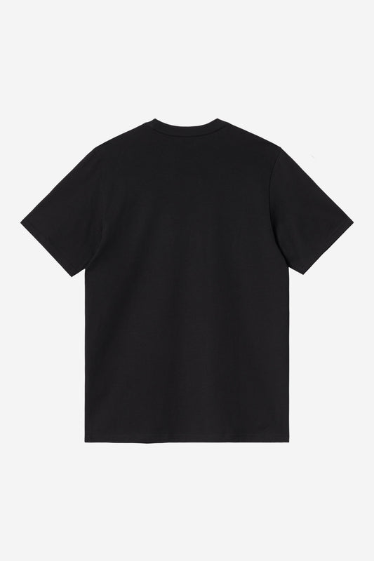 Black טי שירט קצרה לגברים Pocket Heart CARHARTT WIP