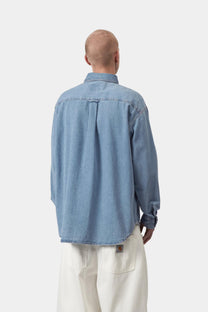Lavender חולצת ג'ינס ארוכה לגברים Lucas CARHARTT WIP