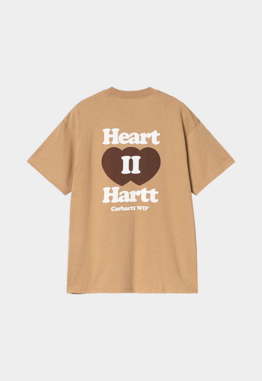 White Smoke טי שירט קצרה לגברים Heart CARHARTT WIP