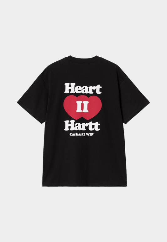 Black טי שירט קצרה לגברים Heart CARHARTT WIP