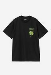Black טי שירט לגברים S/S Clover T-Shirt CARHARTT WIP