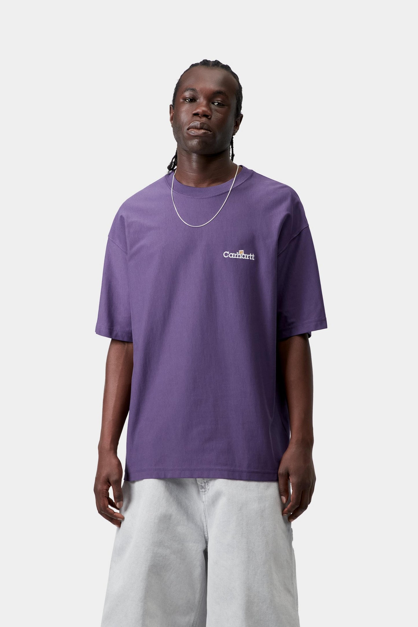 Lavender טי שירט קצרה לגברים Label CARHARTT WIP
