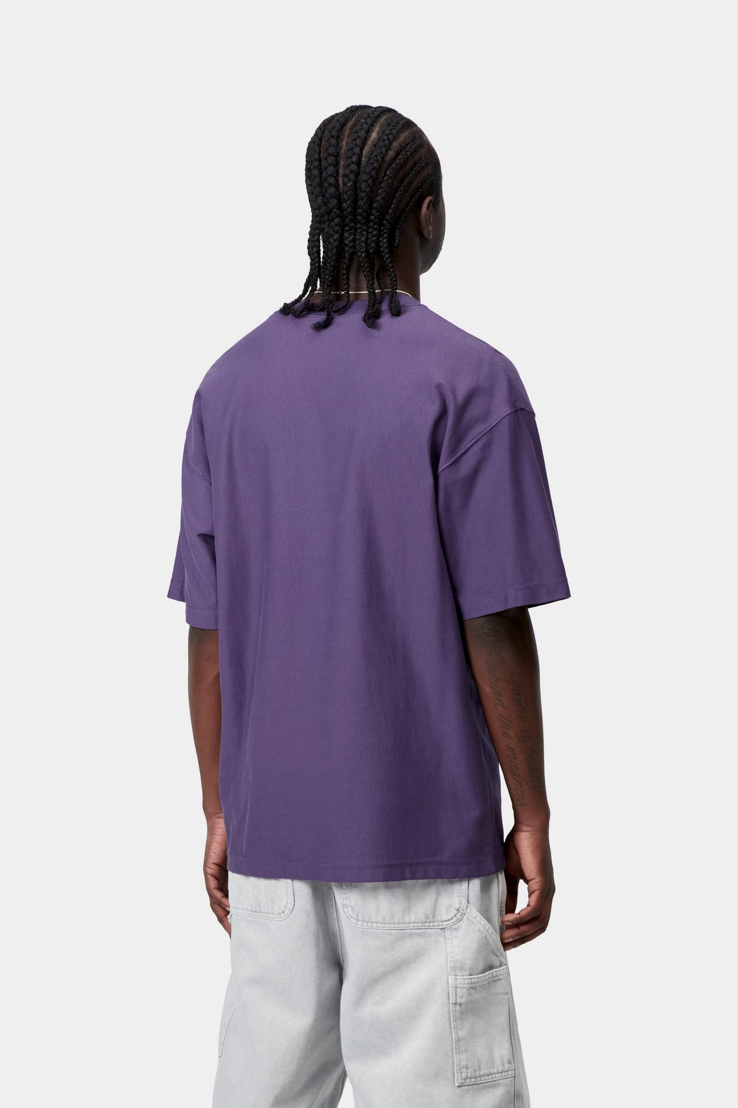Lavender טי שירט קצרה לגברים Label CARHARTT WIP