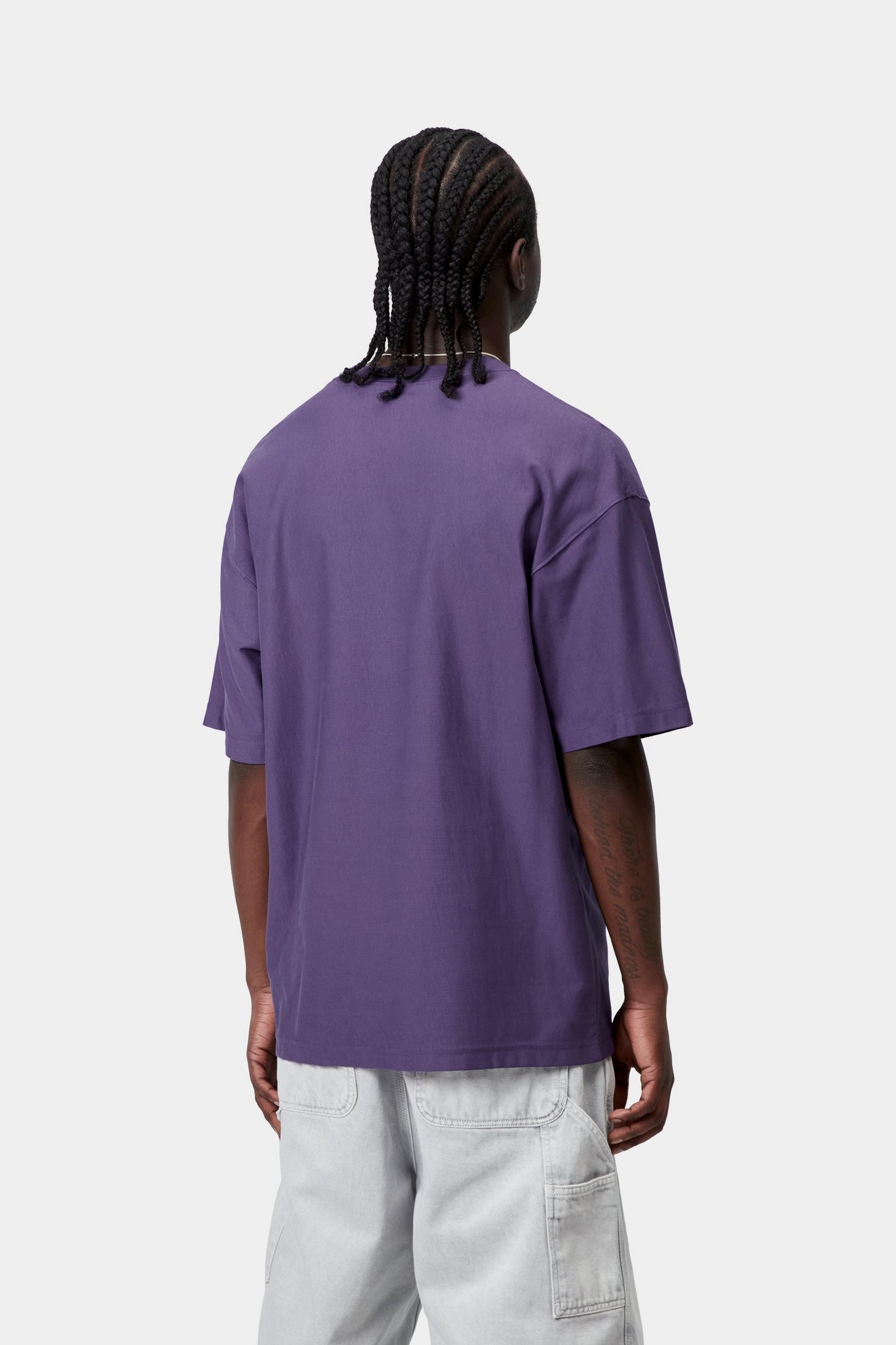 Lavender טי שירט קצרה לגברים Label CARHARTT WIP